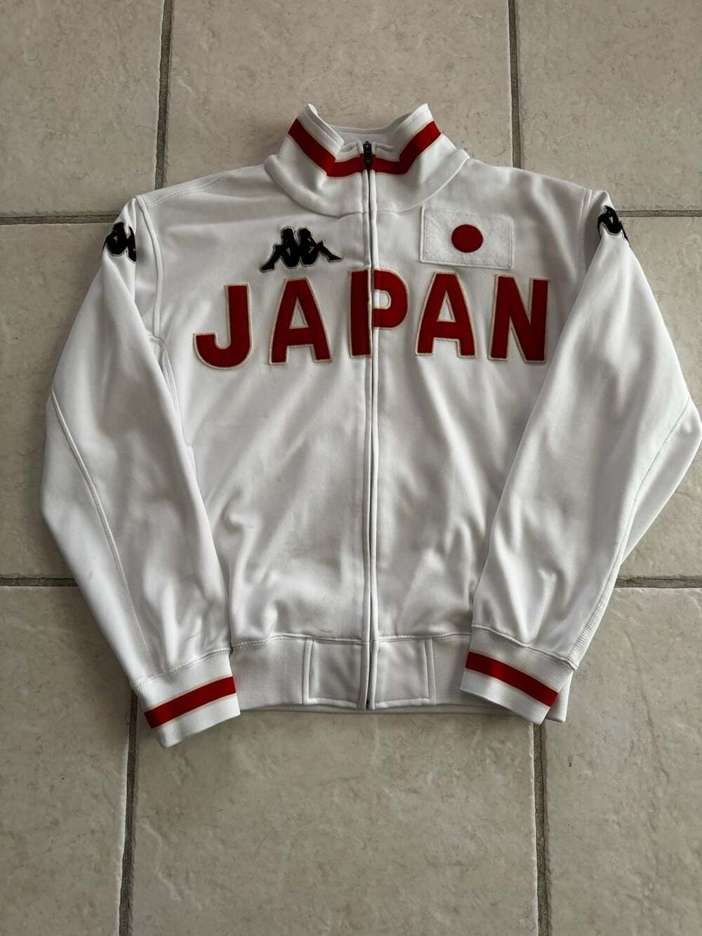 Vintage Kappa Japan National Team Full-Zip Track Jacket White/Red
